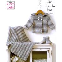 4487 Hooded Jacket, Blanket and Bootees